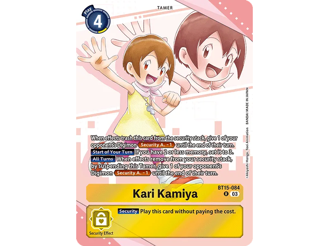 [BT15-084] [Kari Kamiya] [Tamer] [Rare] [Alternative Art] [Foil] 1