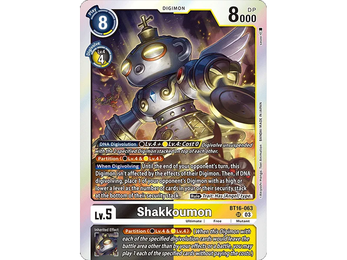 [BT16-063] [Shakkoumon] [Digimon] [Super Rare] [Normal Art] [Foil] 1