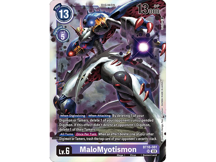 [BT16-081] [MaloMyotismon] [Digimon] [Super Rare] [Normal Art] [Foil] 1
