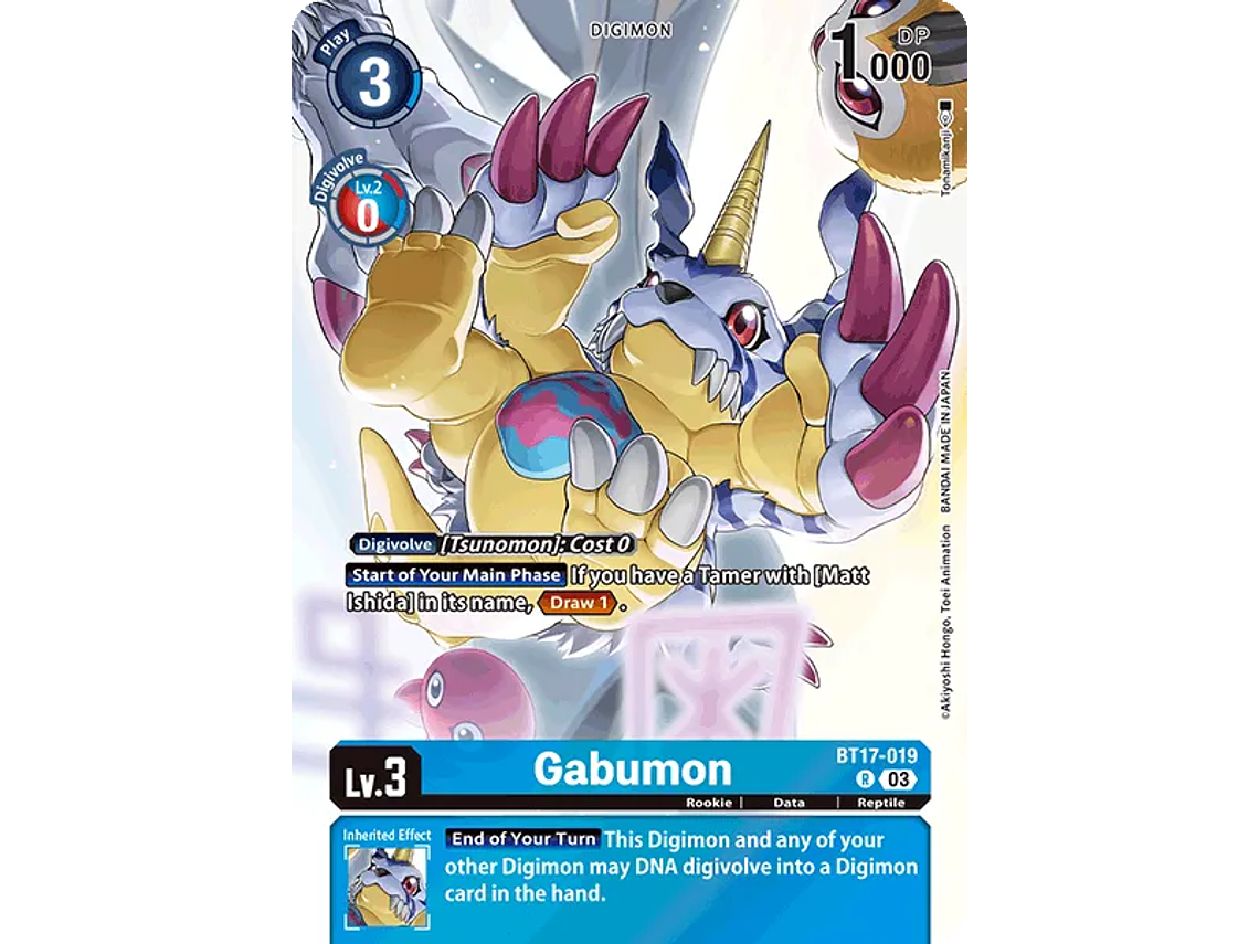 [BT17-019] [Gabumon] [Digimon] [Rare] [Alternative Art] [Foil] 1