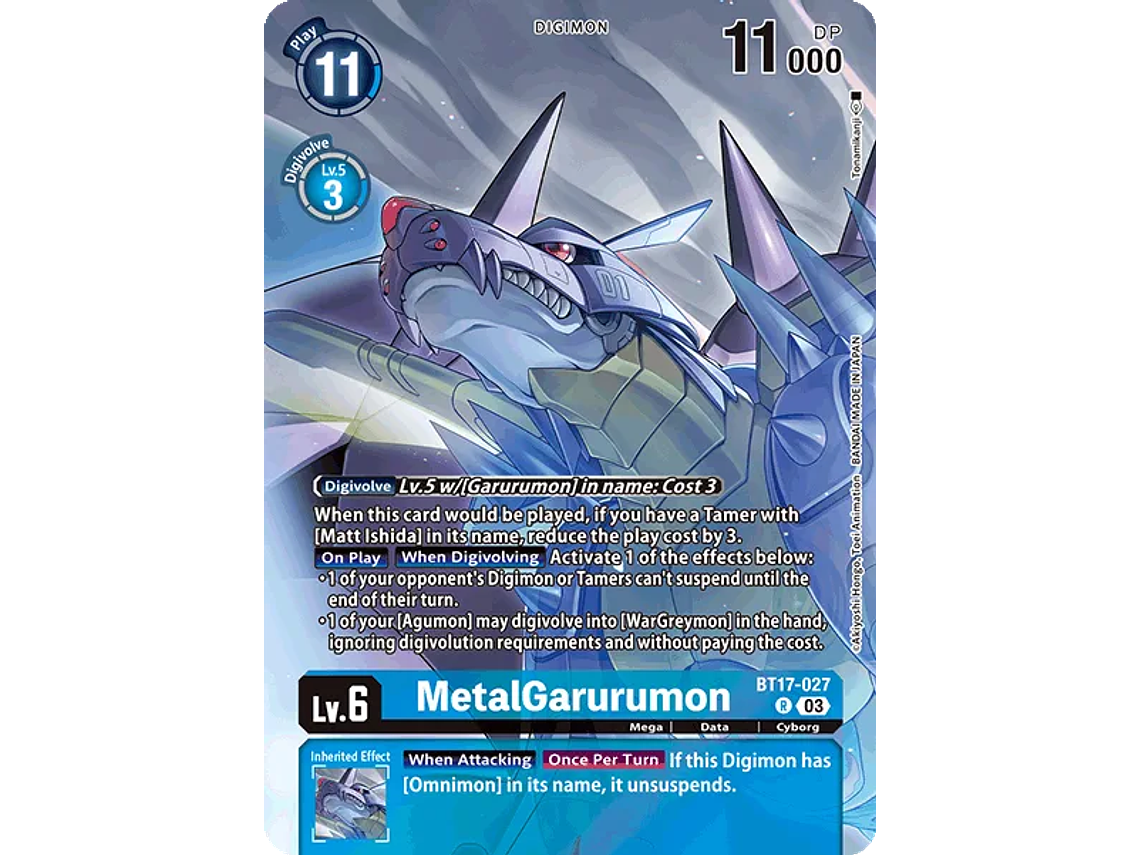[BT17-027] [MetalGarurumon] [Digimon] [Rare] [Alternative Art] [Foil] 1