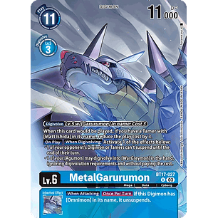 [BT17-027] [MetalGarurumon] [Digimon] [Rare] [Alternative Art] [Foil]