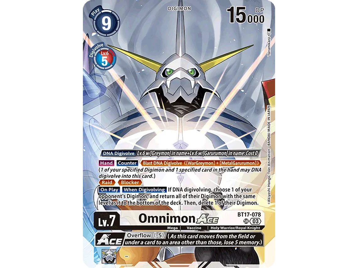 [BT17-078] [Omnimon Ace] [Digimon] [Super Rare] [Alternative Art] [Foil] 1