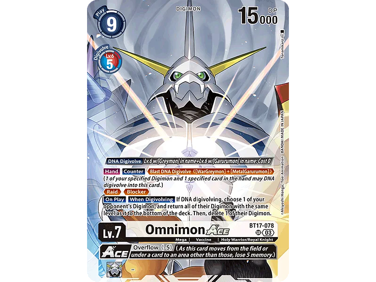[BT17-078] [Omnimon Ace] [Digimon] [Super Rare] [Alternative Art] [Foil] 1