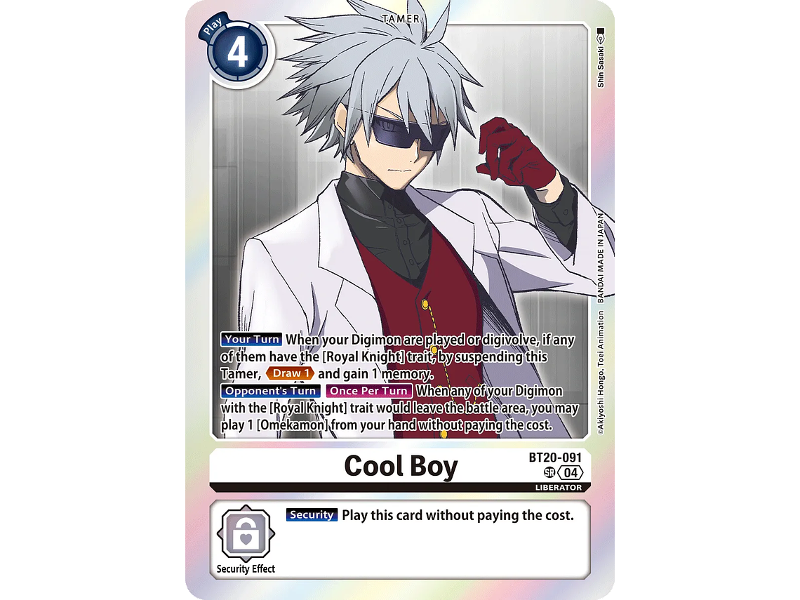 [BT20-091] [Cool Boy] [Tamer] [Super Rare] [Normal Art] [Foil] 1