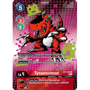 [EX1-005] [Tyrannomon] [Digimon] [Rare] [Alternative Art] [Textured]