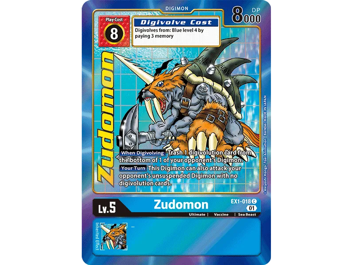 [EX1-018] [Zudomon] [Digimon] [Common] [Alternative Art] [Textured] 1