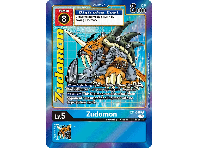 [EX1-018] [Zudomon] [Digimon] [Common] [Alternative Art] [Textured] 1