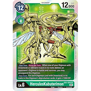 [EX1-043] [HerculesKabuterimon] [Digimon] [Super Rare] [Normal Art] [Foil]