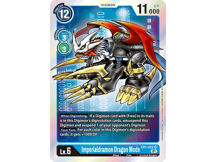 [EX1-022] [Imperialdramon Dragon Mode] [Digimon] [Super Rare] [Normal Art] [Foil] 1