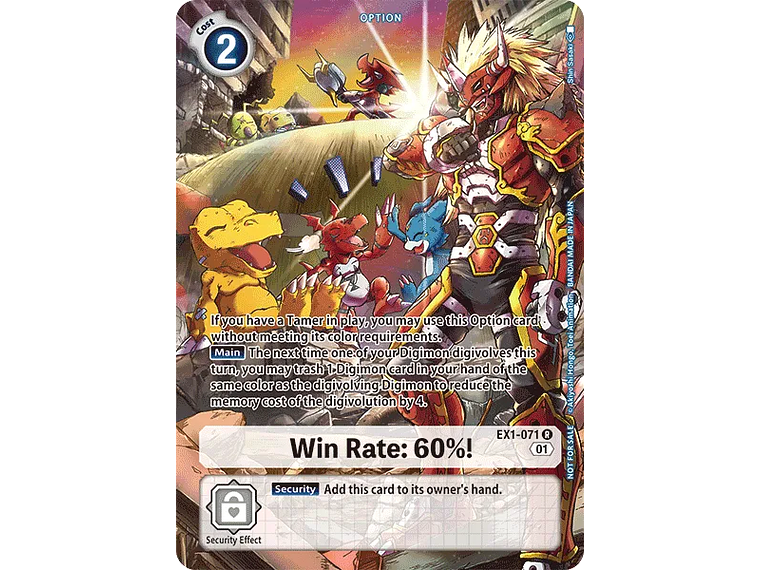 [EX1-071] [Win Rate: 60%!] [Option] [Rare] [Alternative Art] [Foil] 1