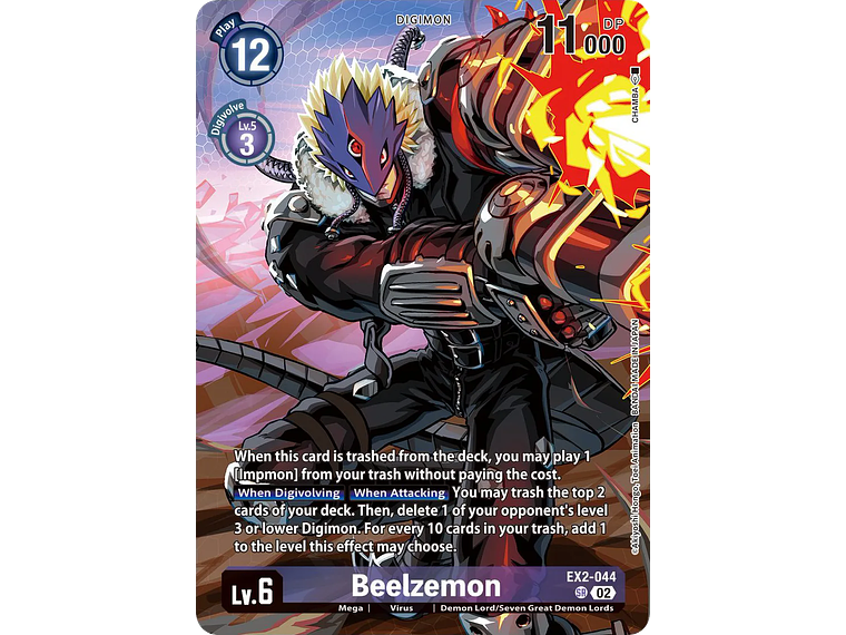 [EX2-044] [Beelzemon] [Digimon] [Super Rare] [Alternative Art] [Textured] 1