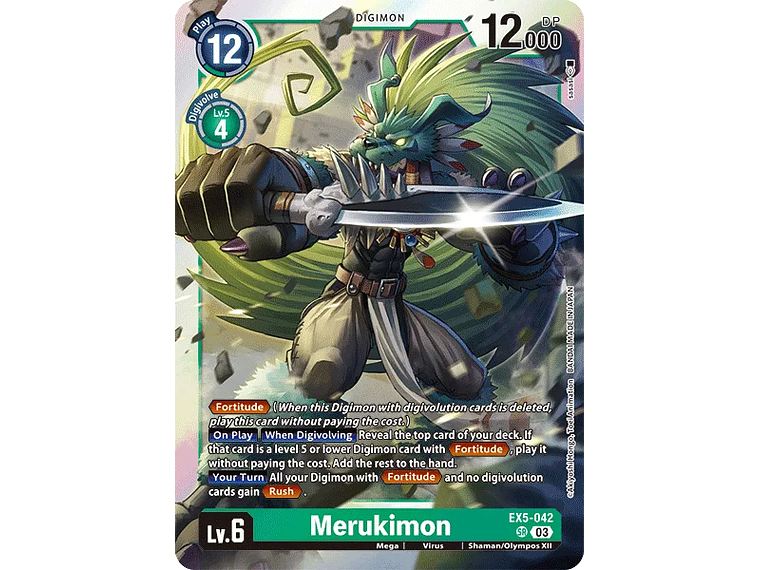 [EX5-042] [Merukimon] [Digimon] [Super Rare] [Normal Art] [Foil] 1