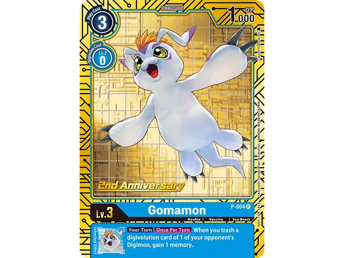 [P-004] [Gomamon] [Digimon] [Promo] [Alternative Art] [Stamp] 1