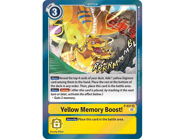 [P-037] [Yellow Memory Boost!] [Option] [Promo] [Alternative Art] [Textured] 1