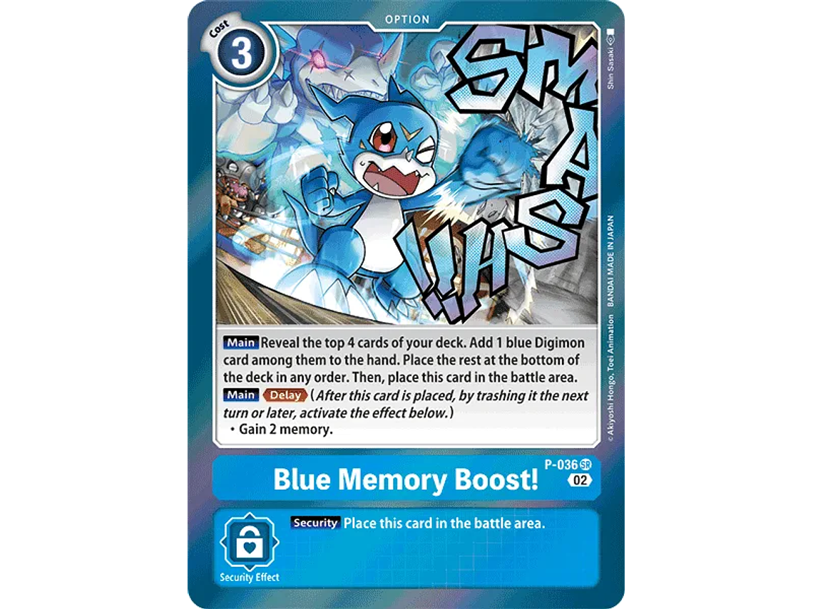 [P-036] [Blue Memory Boost!] [Option] [Promo] [Alternative Art] [Textured] 1