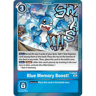 [P-036] [Blue Memory Boost!] [Option] [Promo] [Alternative Art] [Textured]