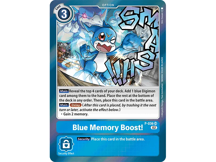[P-036] [Blue Memory Boost!] [Option] [Promo] [Alternative Art] [Textured] 1