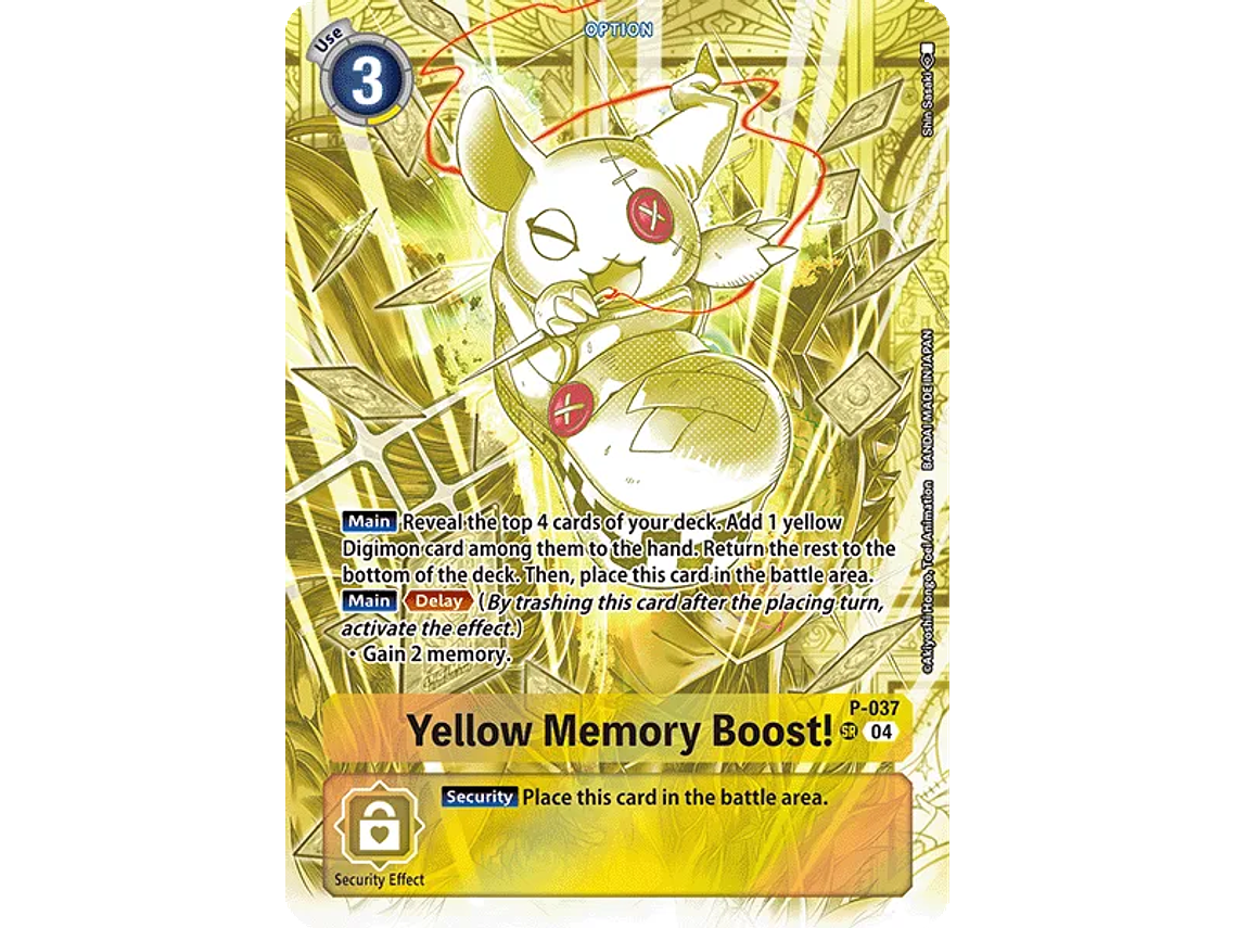 [P-037] [Yellow Memory Boost!] [Option] [Promo] [Full Art] [Foil] 1