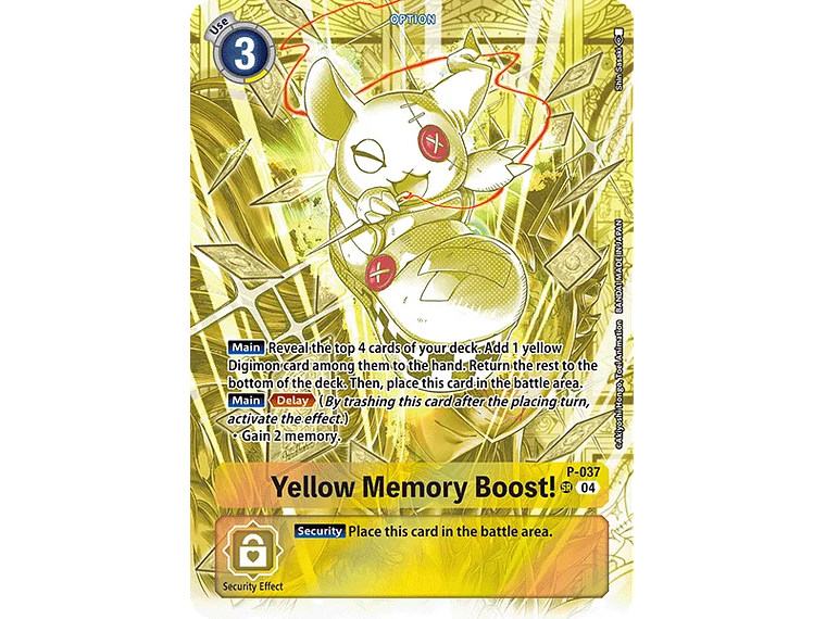 [P-037] [Yellow Memory Boost!] [Option] [Promo] [Full Art] [Foil] 1