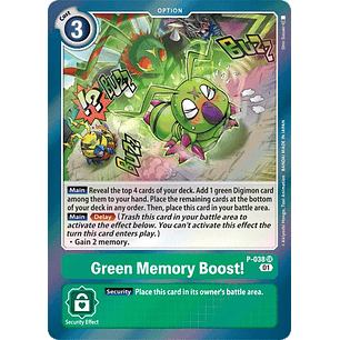 [P-038] [Green Memory Boost!] [Option] [Promo] [Alternative Art] [Foil]