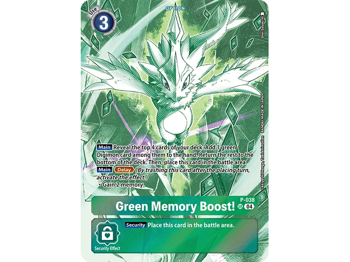 [P-038] [Green Memory Boost!] [Option] [Promo] [Full Art] [Foil] 1