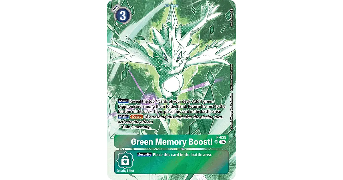 [P-038] [Green Memory Boost!] [Option] [Promo] [Full Art]...