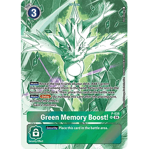 [P-038] [Green Memory Boost!] [Option] [Promo] [Full Art] [Foil]