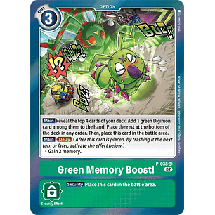 [P-038] [Green Memory Boost!] [Option] [Promo] [Alternative Art] [Textured]