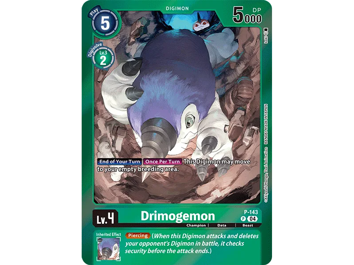 [P-143] [Drimogemon] [Digimon] [Promo] [Alternative Art] [Foil] 1
