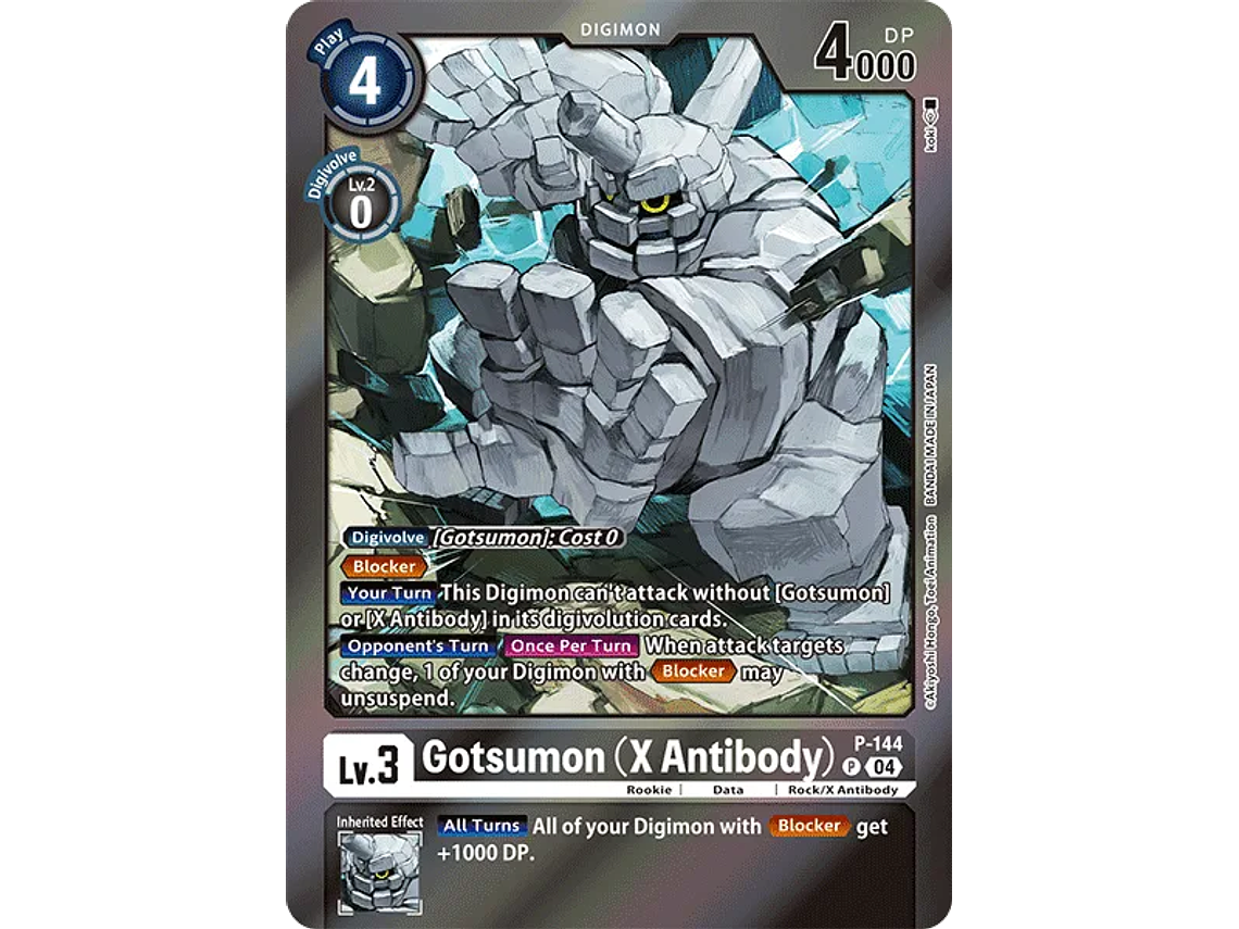 [P-144] [Gotsumon (X Antibody)] [Digimon] [Promo] [Alternative Art] [Foil] 1