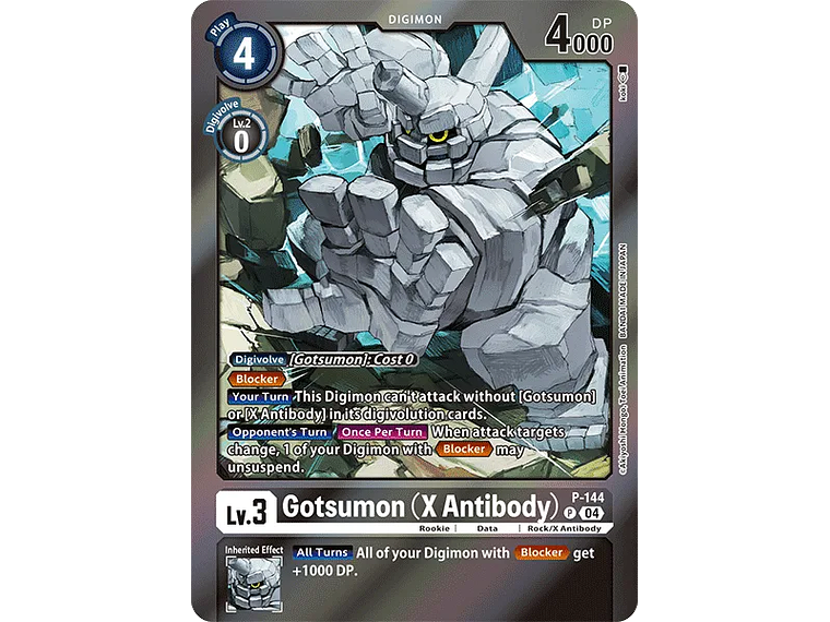 [P-144] [Gotsumon (X Antibody)] [Digimon] [Promo] [Alternative Art] [Foil] 1