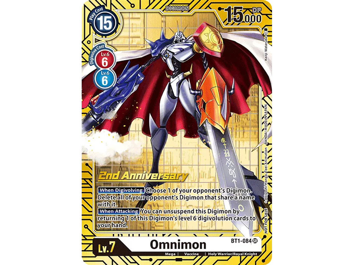[BT1-084] [Omnimon] [Digimon] [Super Rare] [Alternative Art] [Stamp] 1