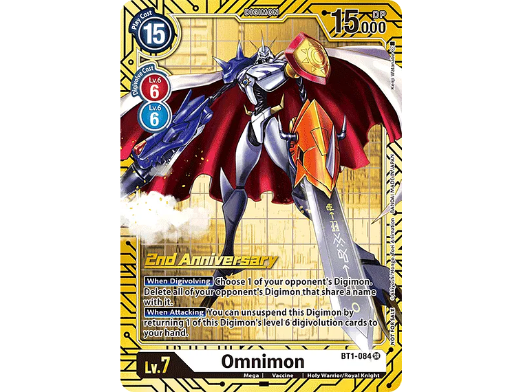 [BT1-084] [Omnimon] [Digimon] [Super Rare] [Alternative Art] [Stamp] 1
