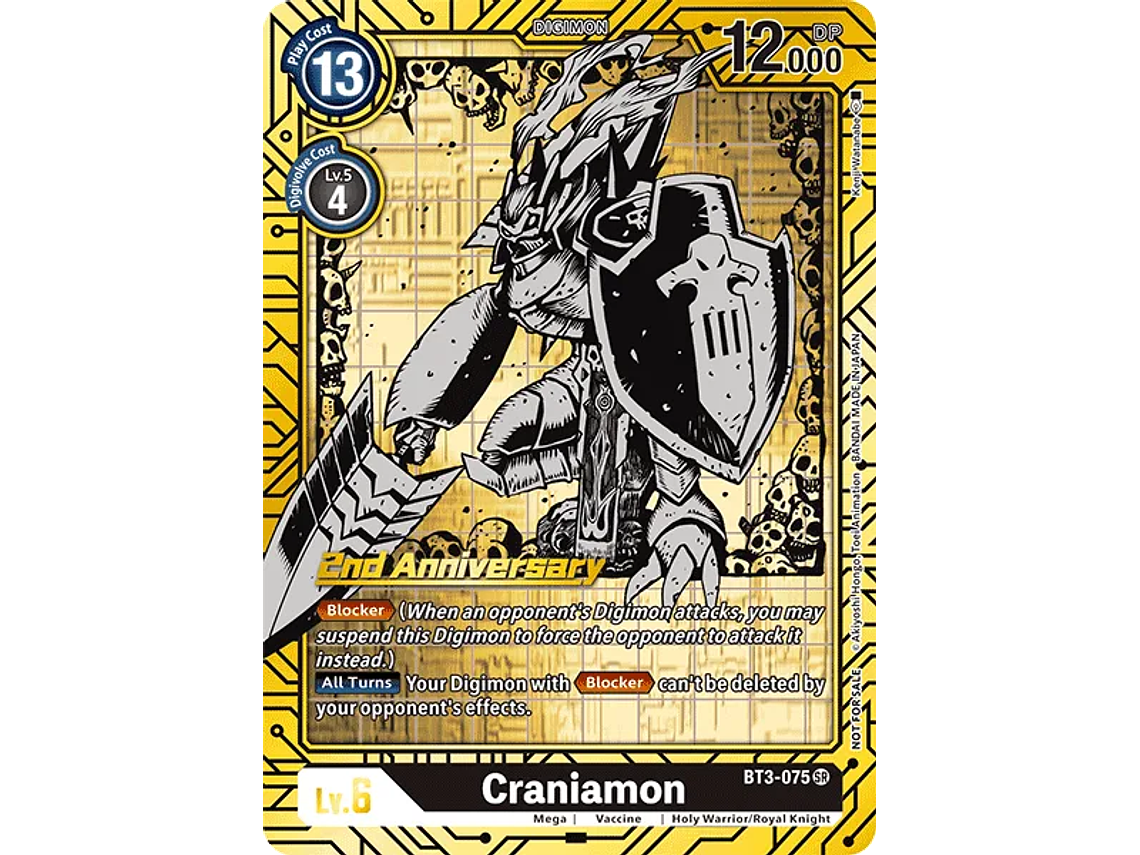 [BT3-075] [Craniamon] [Digimon] [Super Rare] [Alternative Art] [Stamp] 1