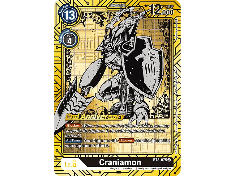[BT3-075] [Craniamon] [Digimon] [Super Rare] [Alternative Art] [Stamp] 1