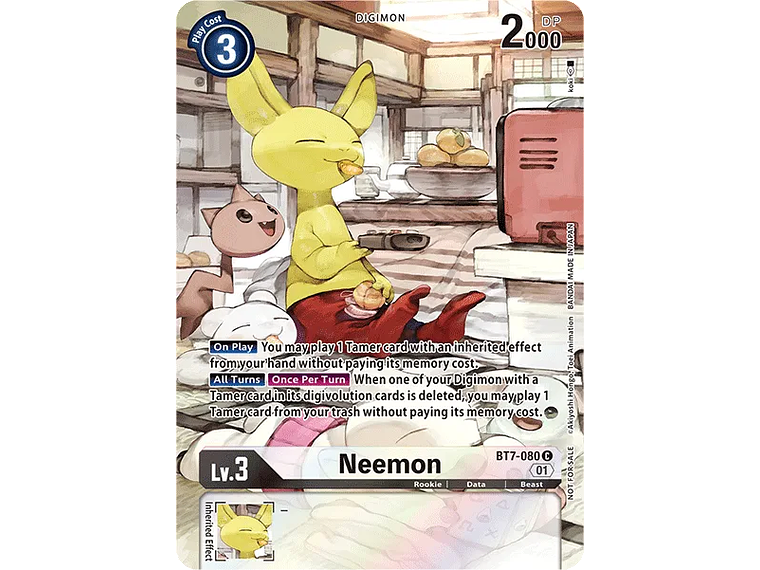[BT7-080] [Neemon] [Digimon] [Common] [Alternative Art] [Textured] 1