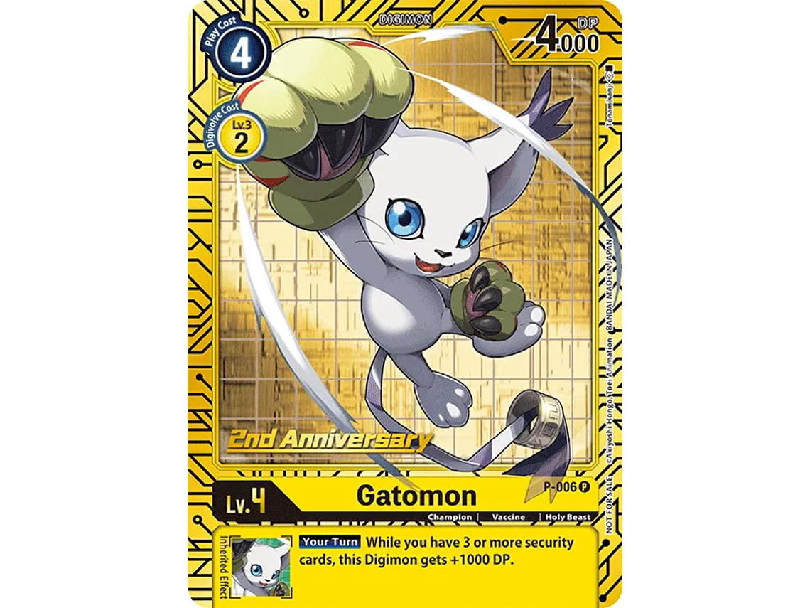[P-006] [Gatomon] [Digimon] [Promo] [Alternative Art] [Stamp] 1