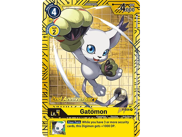 [P-006] [Gatomon] [Digimon] [Promo] [Alternative Art] [Stamp] 1