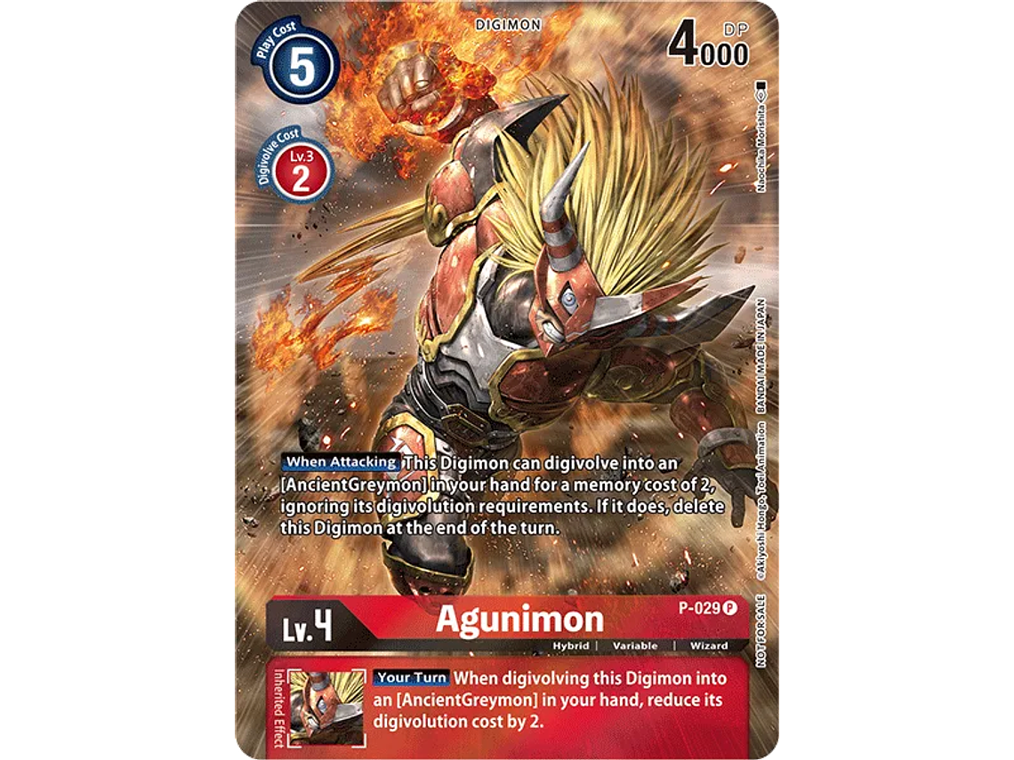 [P-029] [Agunimon] [Digimon] [Promo] [Alternative Art] [Foil] 1