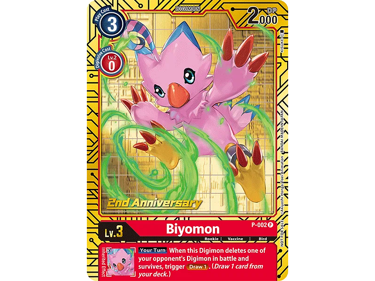 [P-002] [Biyomon] [Digimon] [Promo] [Alternative Art] [Stamp] 1