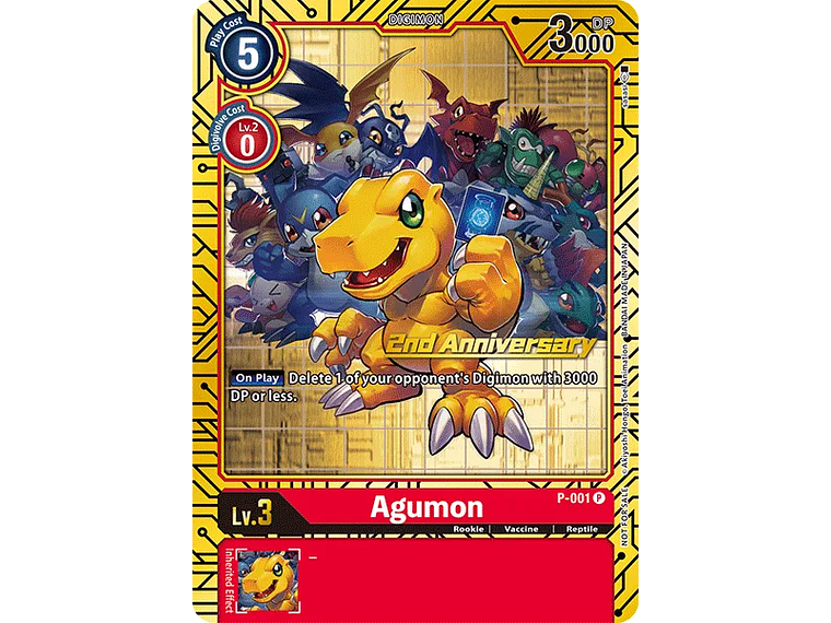 [P-001] [Agumon] [Digimon] [Promo] [Alternative Art] [Stamp] 1