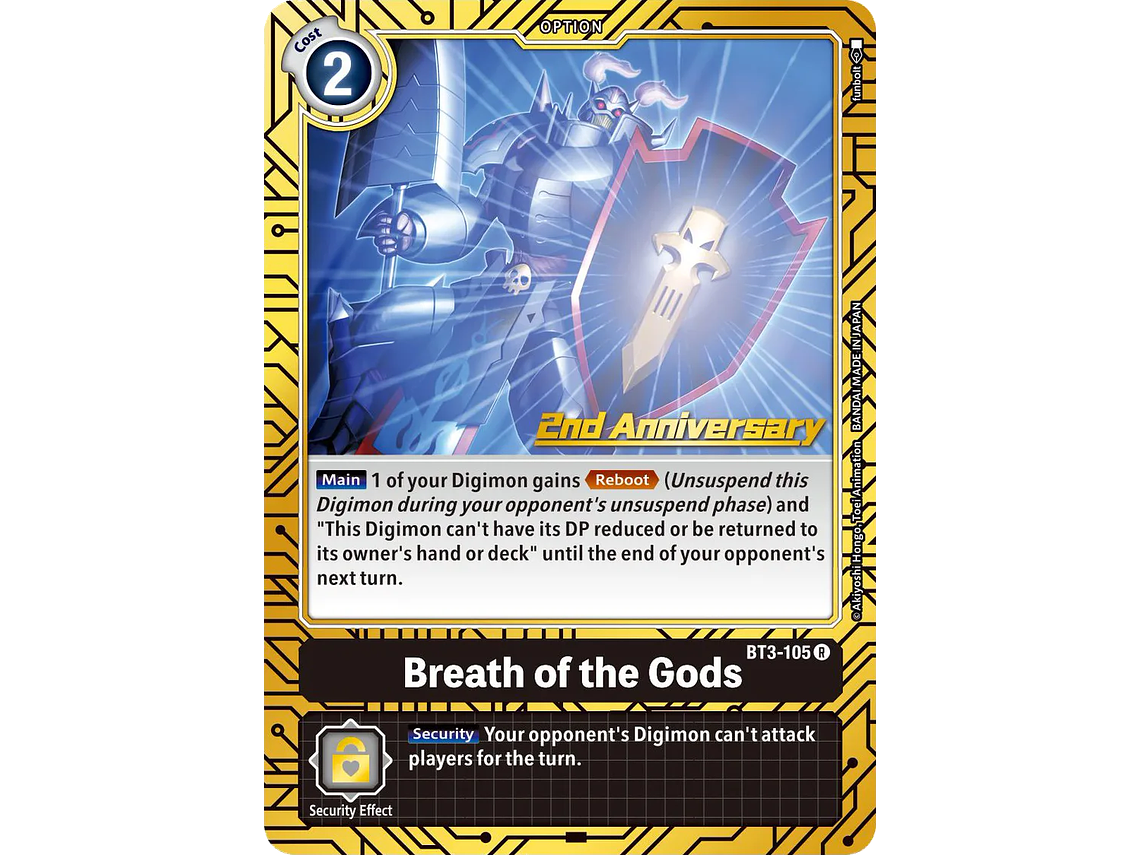 [BT3-105] [Breath of the Gods] [Option] [Super Rare] [Alternative Art] [Stamp] 1