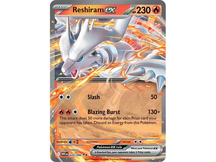 [020/086] [Reshiram ex] [WHT] 1