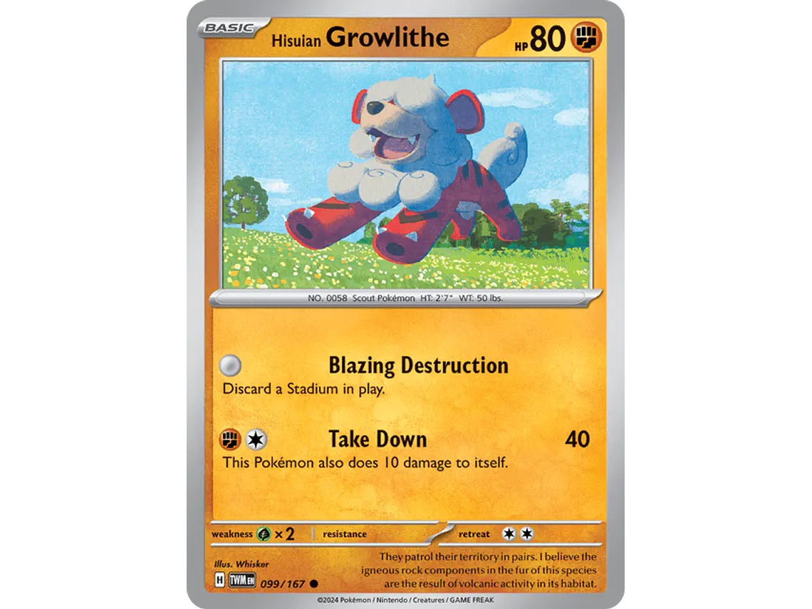[099/167] [Hisuian Growlithe] [TWM] 1