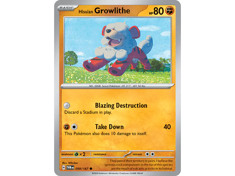 [099/167] [Hisuian Growlithe] [TWM] 1