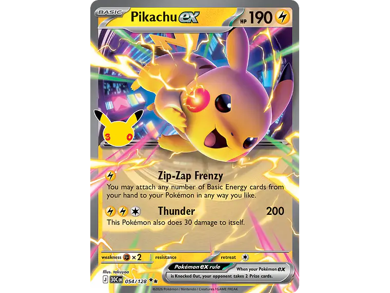 [054/128] [Pikachu ex] [30C] 1