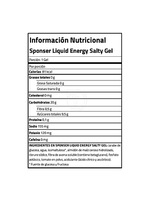 Sponser Liquid Energy Salty 35gr