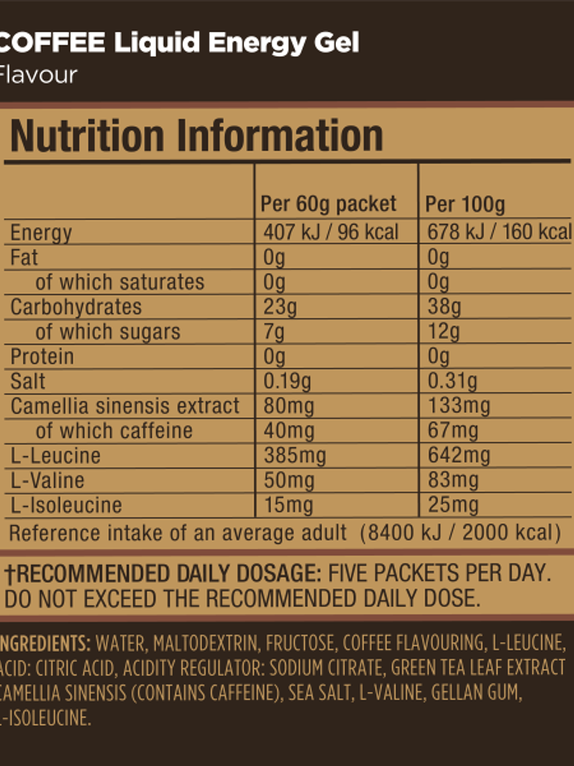 GU Liquid Energy Coffee 60gr  3