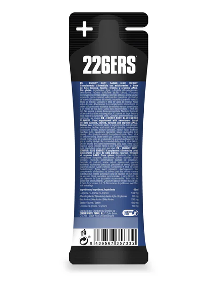 226ERS SHOT STICK XTREME 60ml 	Zero No Caffeine 2
